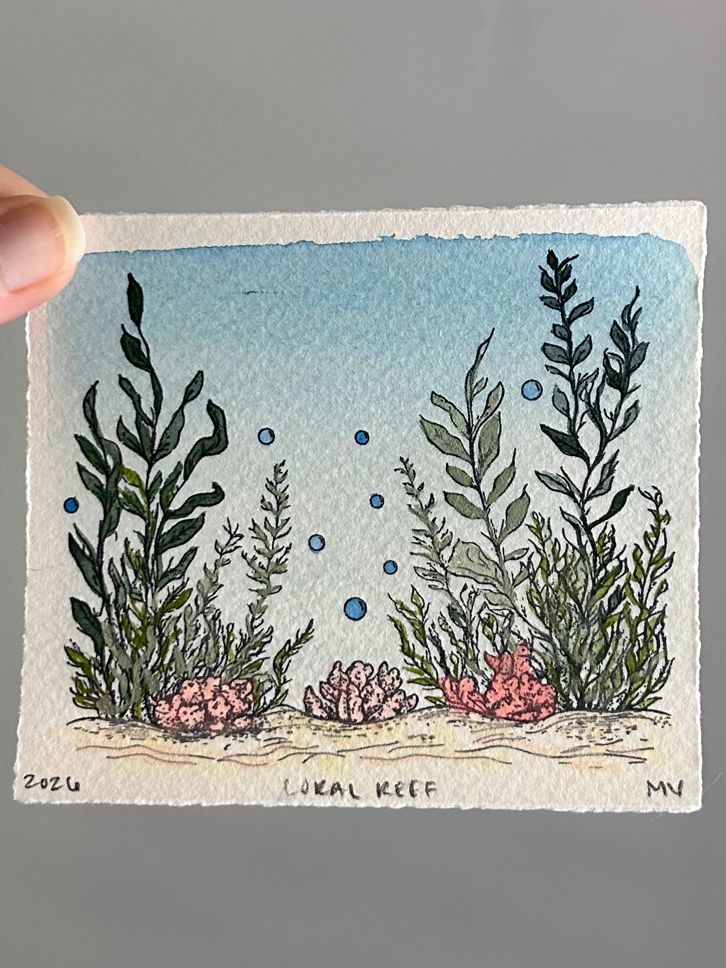 Watercolor Original Coral Reef