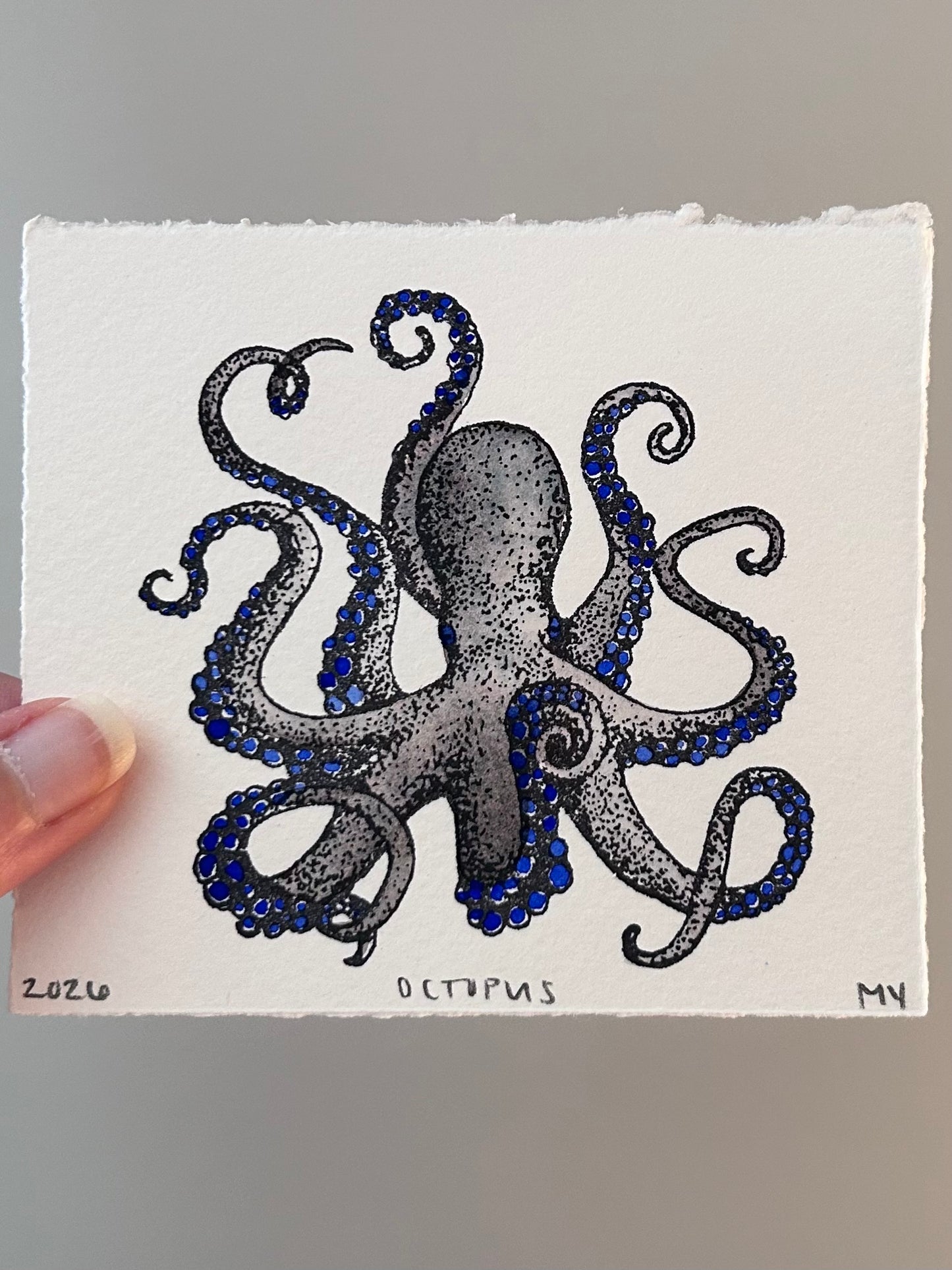 Watercolor Original Octopus