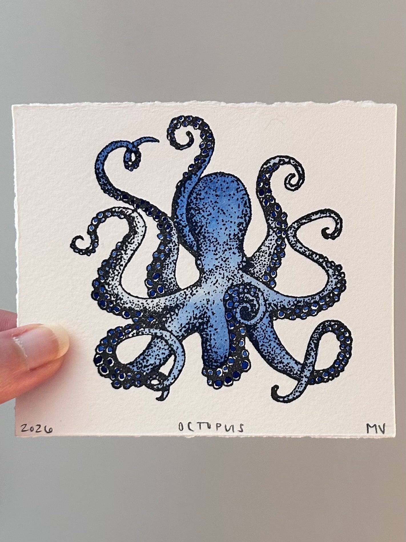 Watercolor Original Octopus