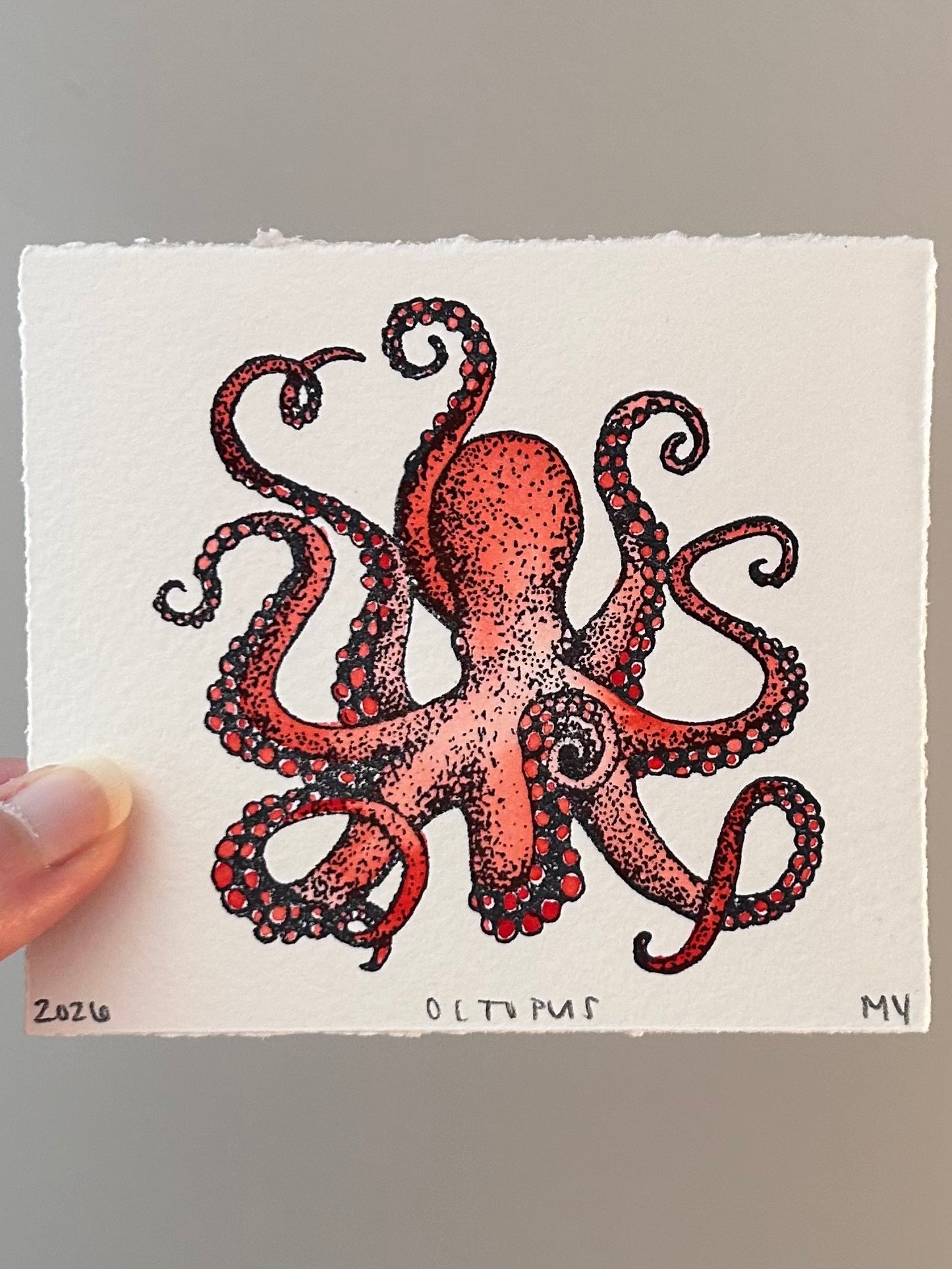 Watercolor Original Octopus
