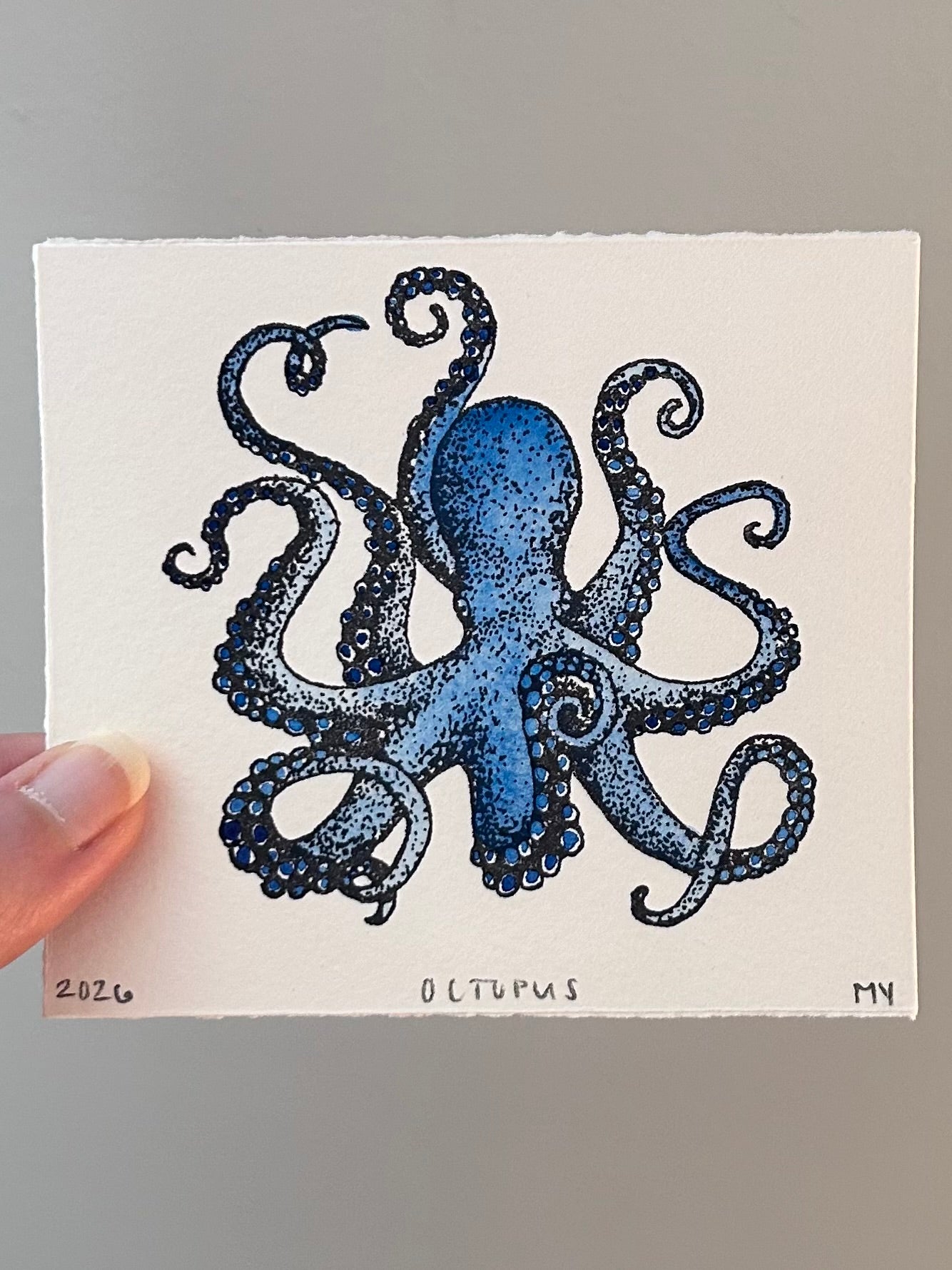 Watercolor Original Octopus