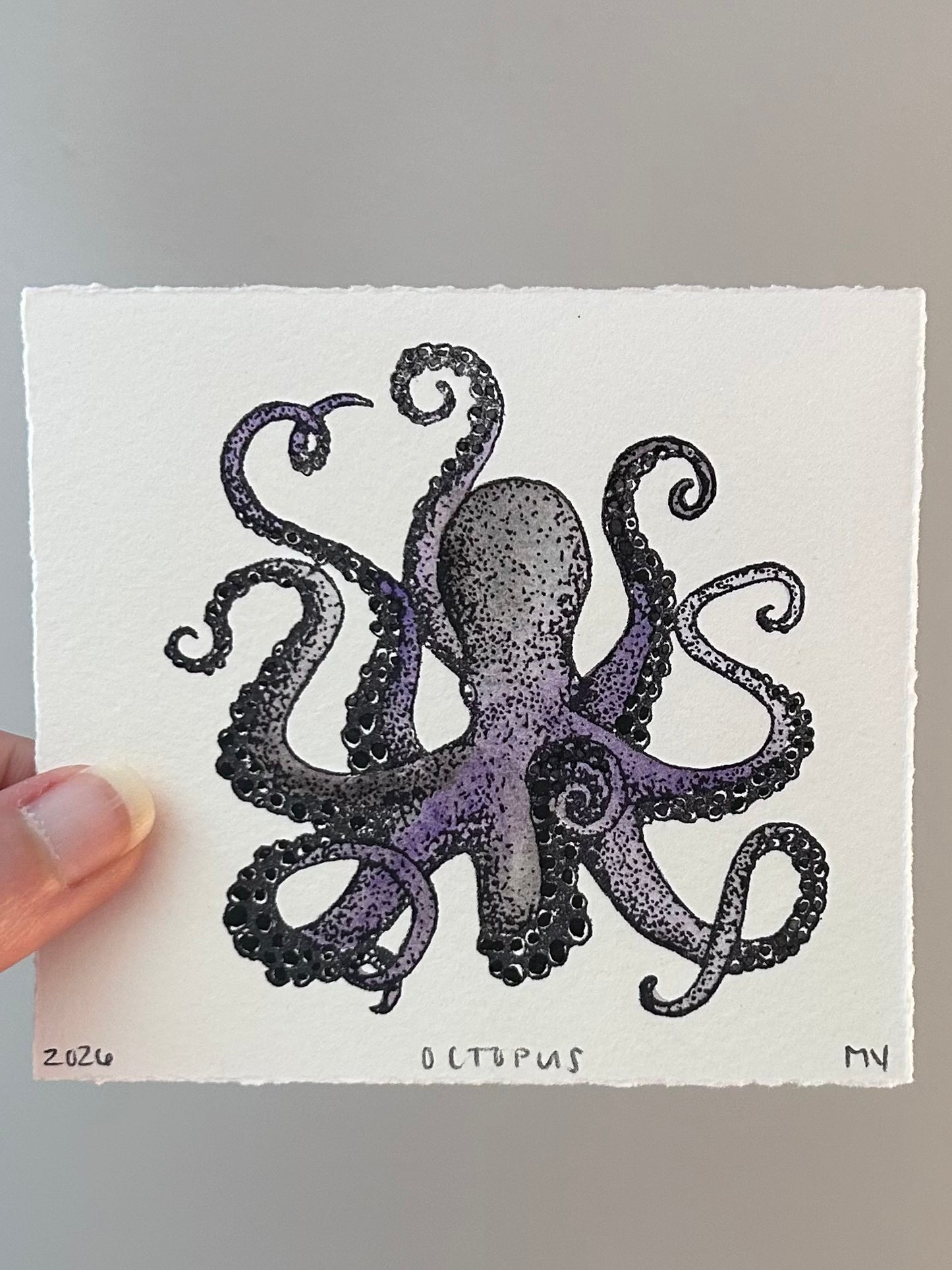 Watercolor Original Octopus