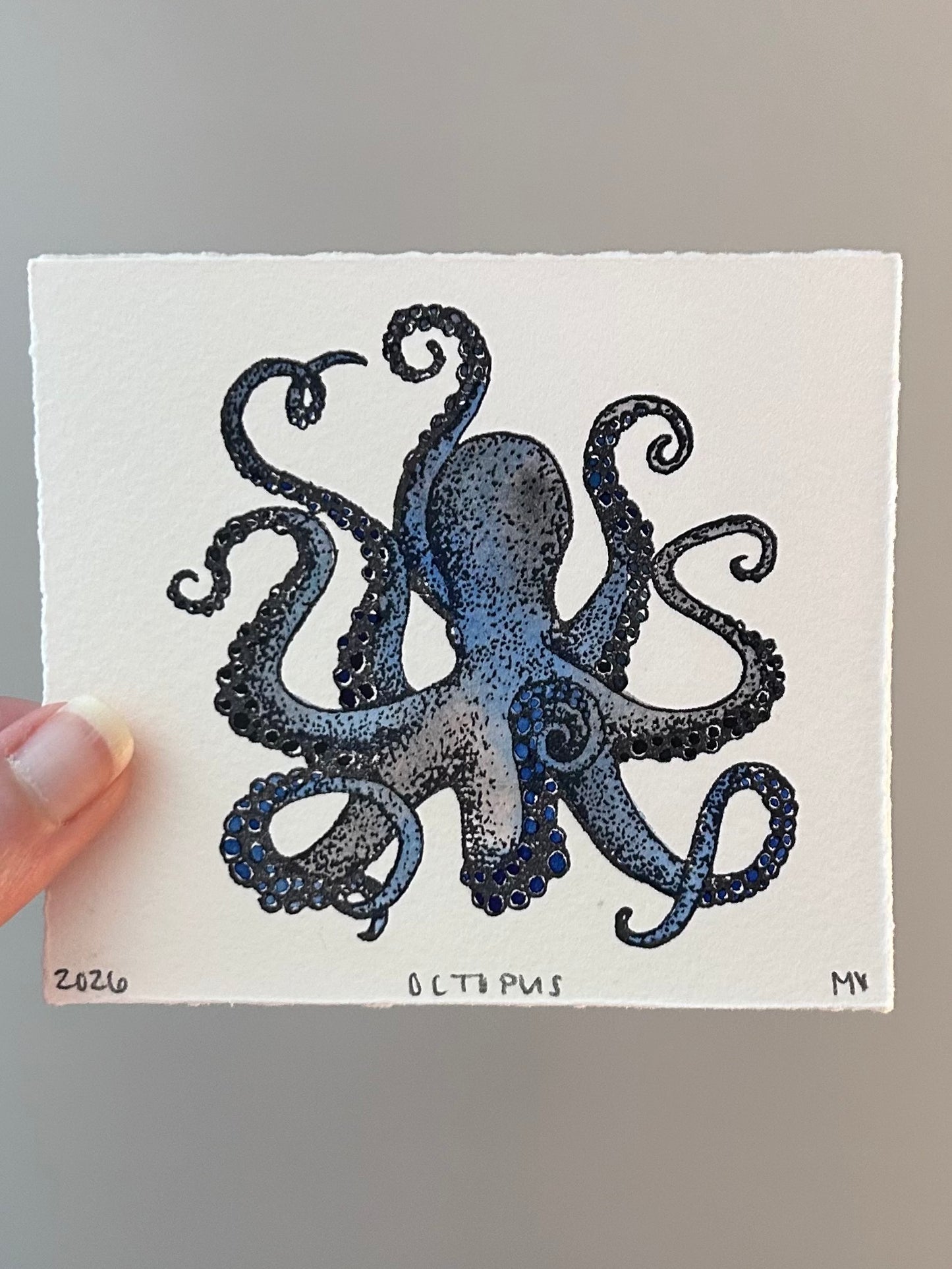 Watercolor Original Octopus
