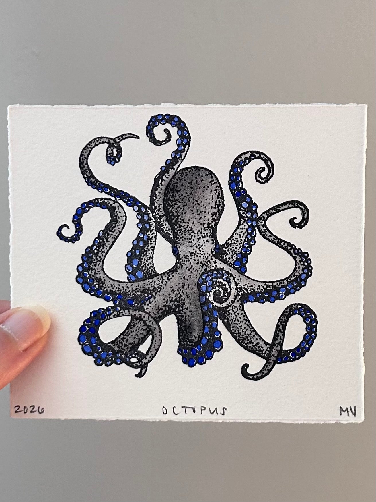 Watercolor Original Octopus