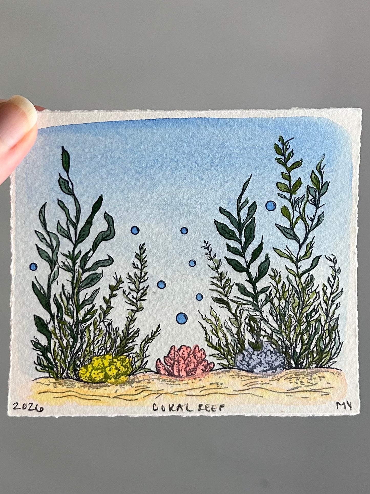 Watercolor Original Coral Reef