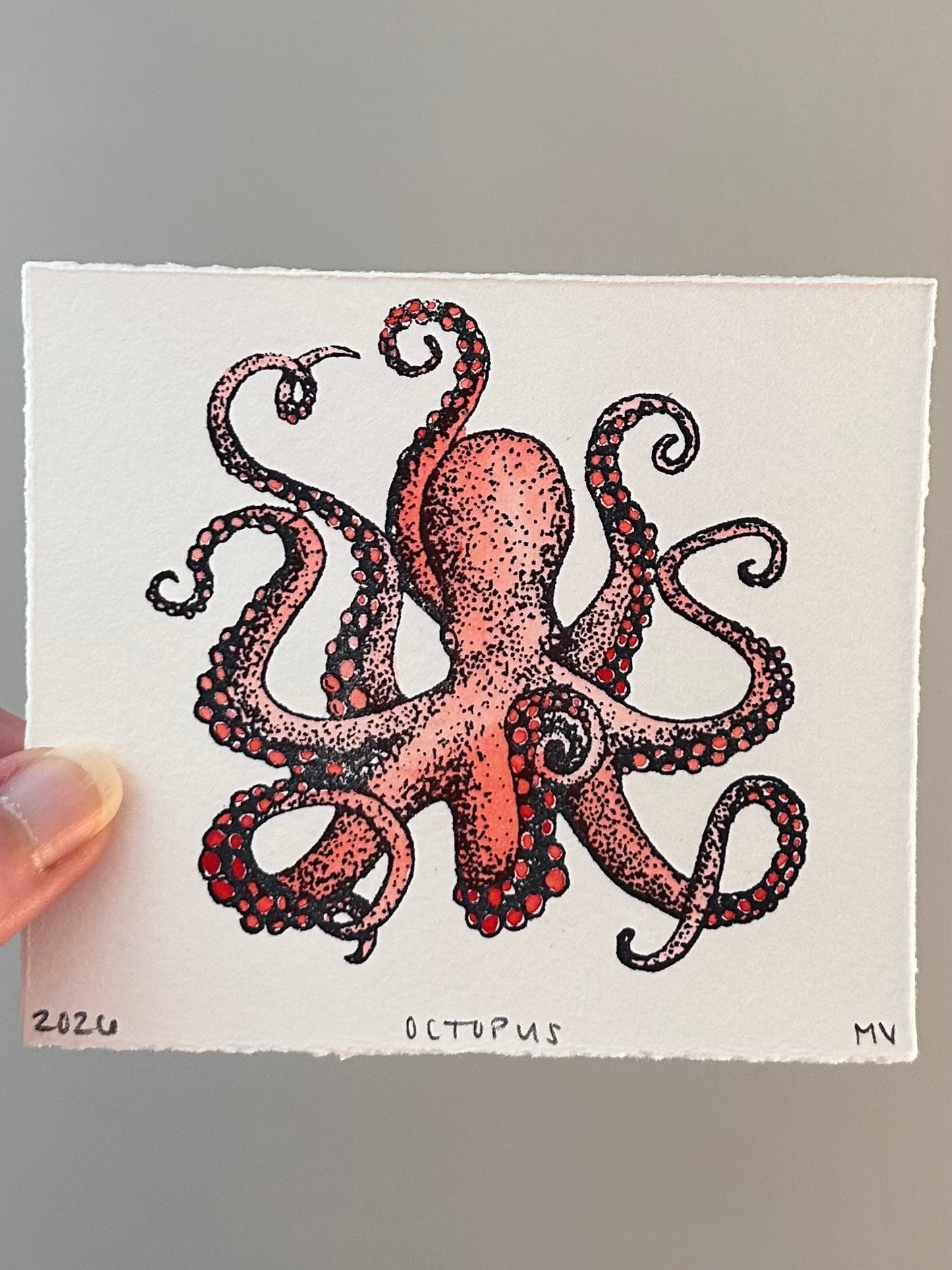 Watercolor Original Octopus