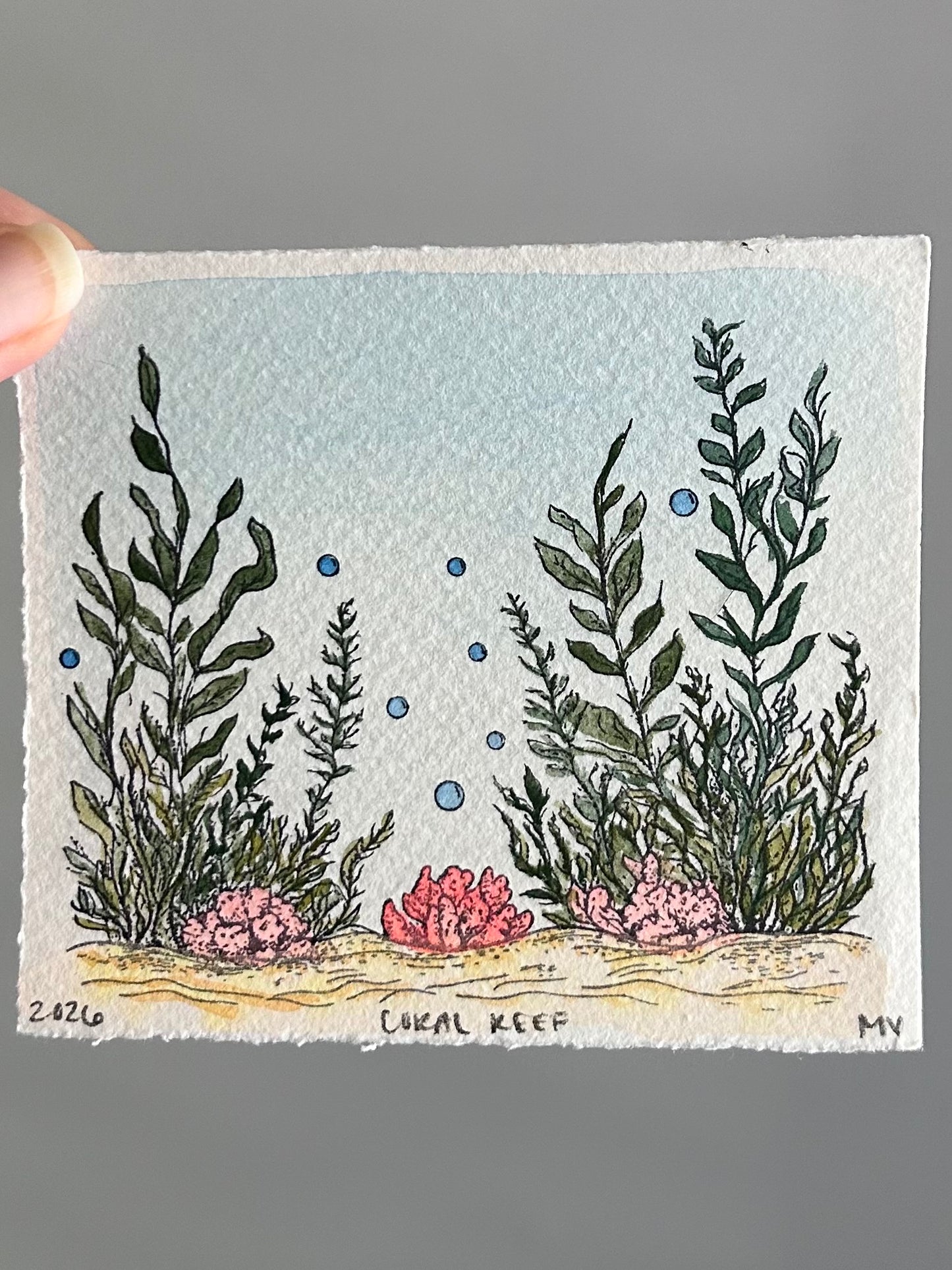 Watercolor Original Coral Reef