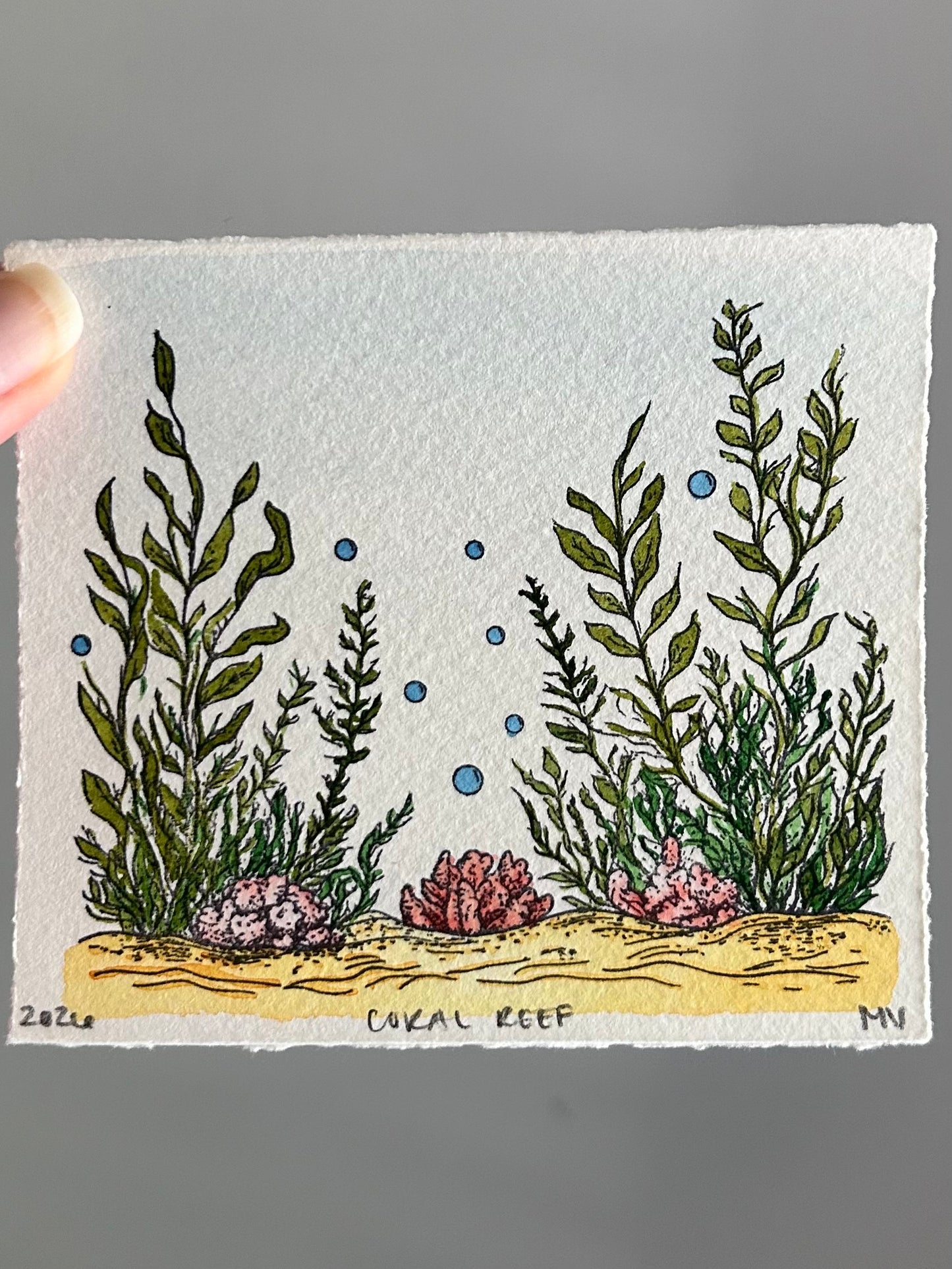 Watercolor Original Coral Reef