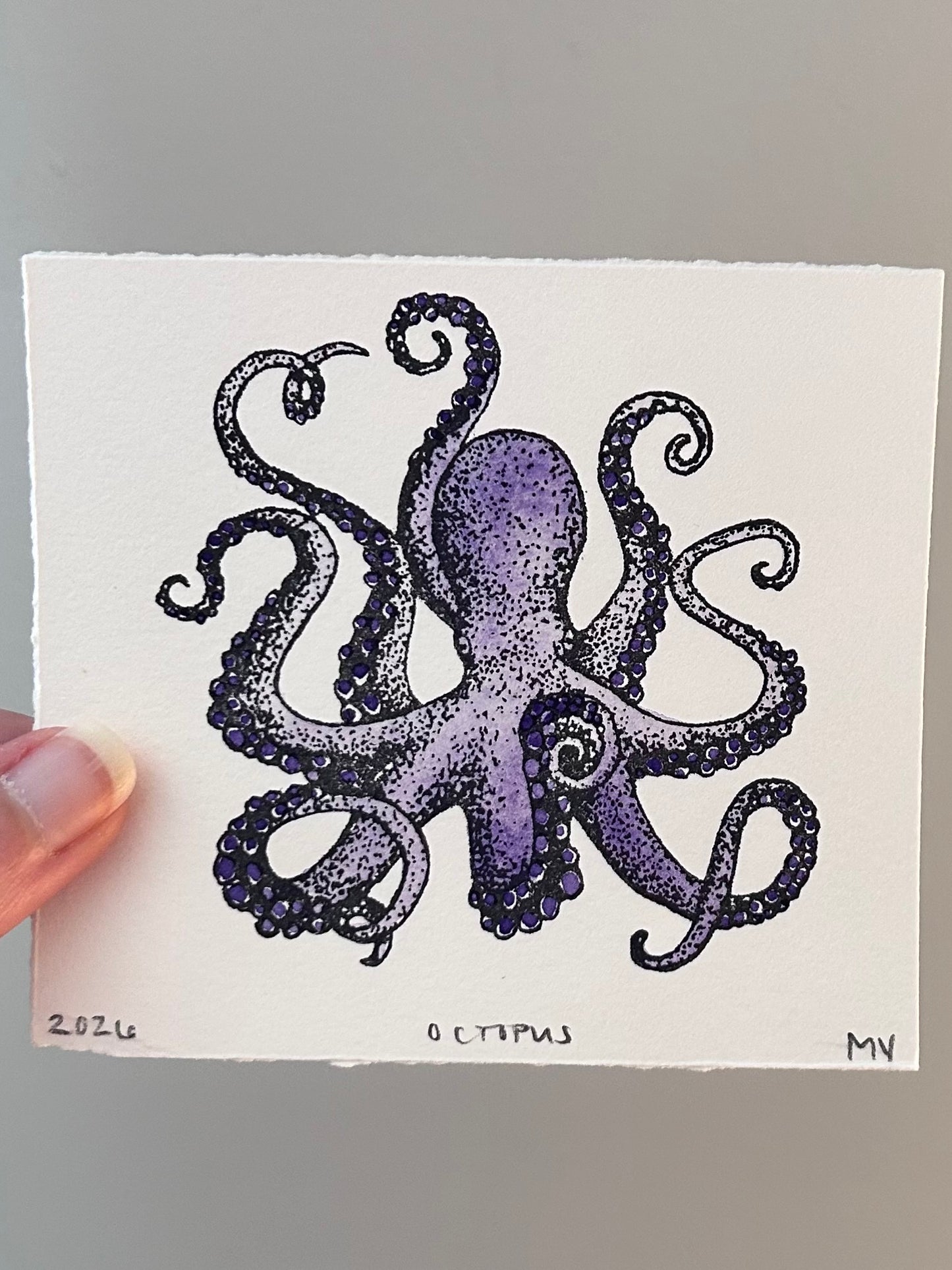 Watercolor Original Octopus