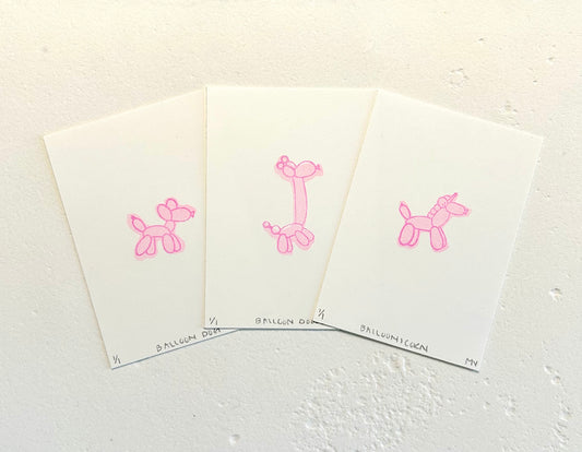 Balloon Animal Pink Set